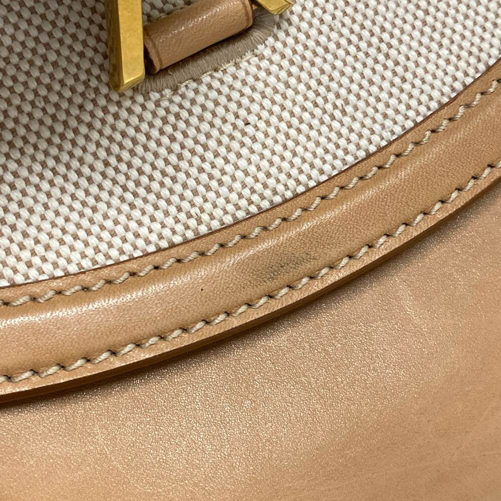 Saint Laurent PARIS Kaia Small Satchel Shoulder Bag 619740 Cream Light Brown - Picture 13 of 15